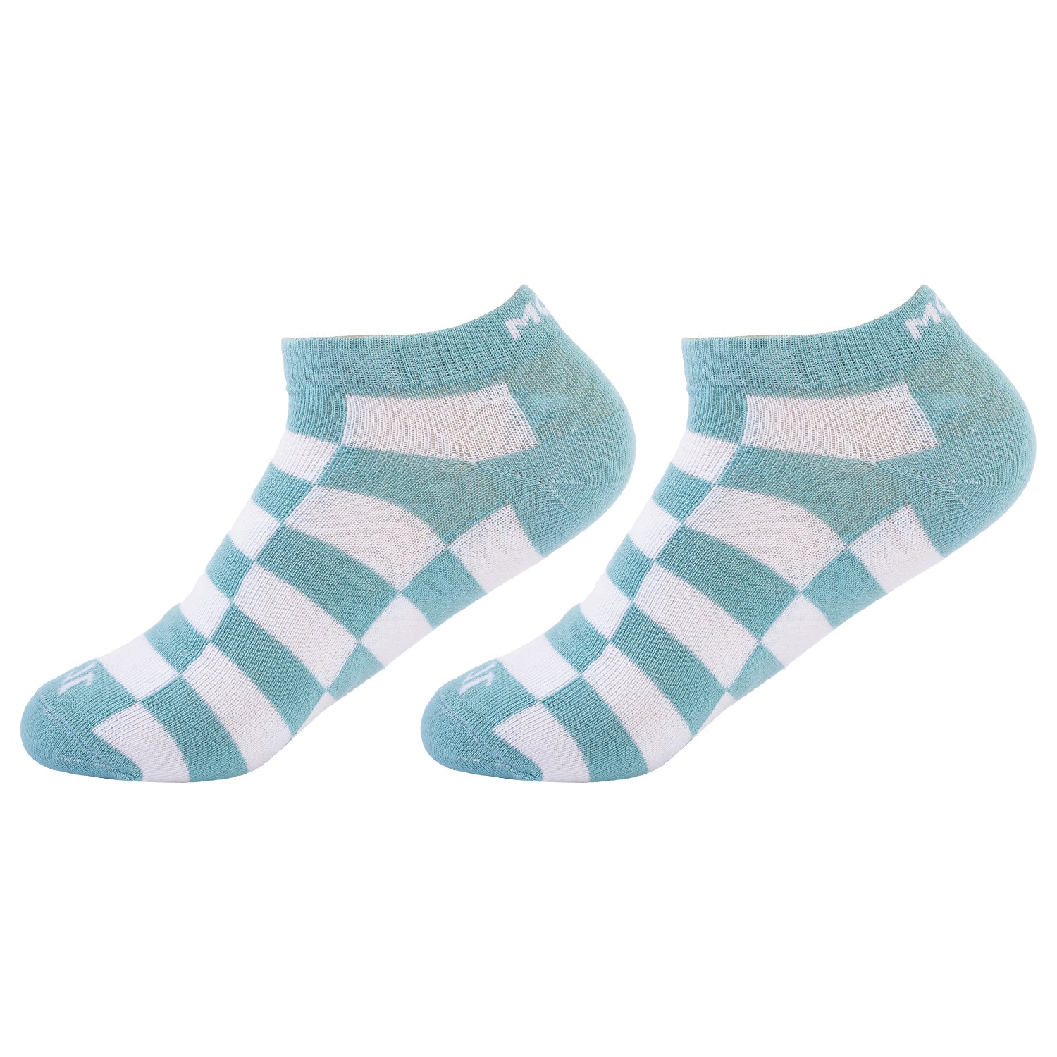 Ankle Women Sneaker Socks, Premium Cotton Blend, Lightweight & Superior Grip, Extra Durability & Perfect for Everyday and Casual Wear (Mint/White)