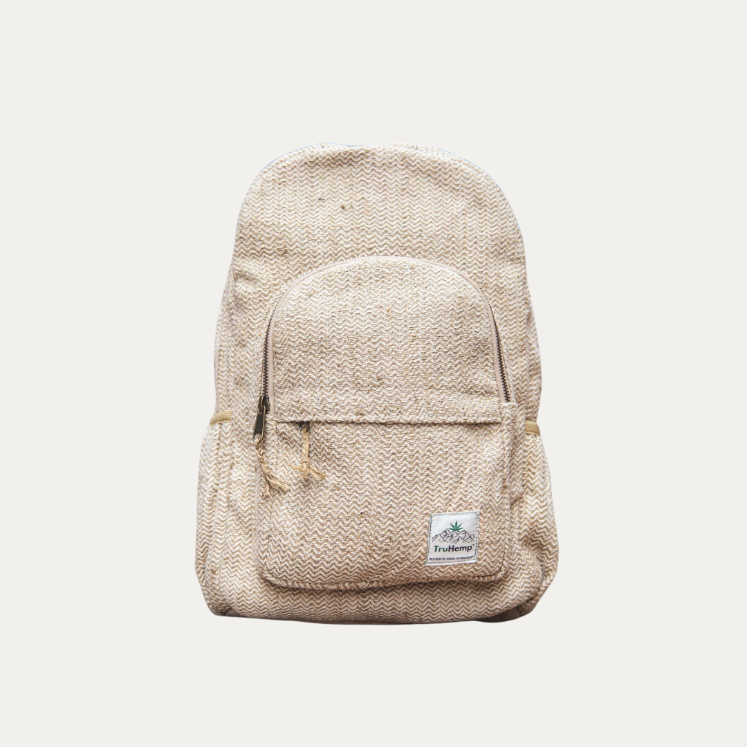 Classic Hemp Backpack with Secure Zippers | Sustainable and Spacious Backpack with Triple Compartments | 15L Capacity - Jodaro.com