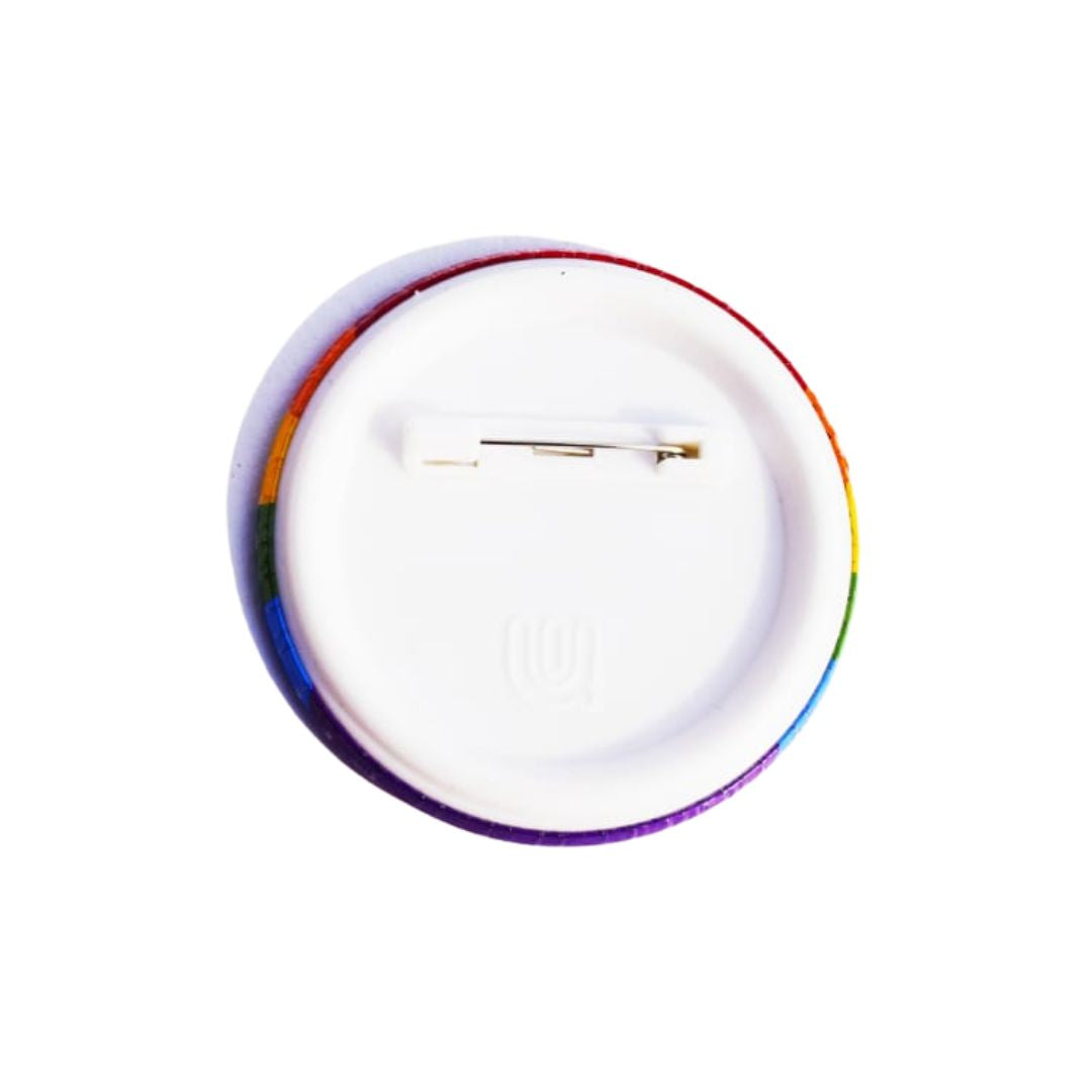 Rainbow Ally Badge �������� Vibrant Colors, Round Badge, Rust-Free Pin, Glossy Finish, Easy to Attach to Apparel and Bagsand Celebrate Diversity