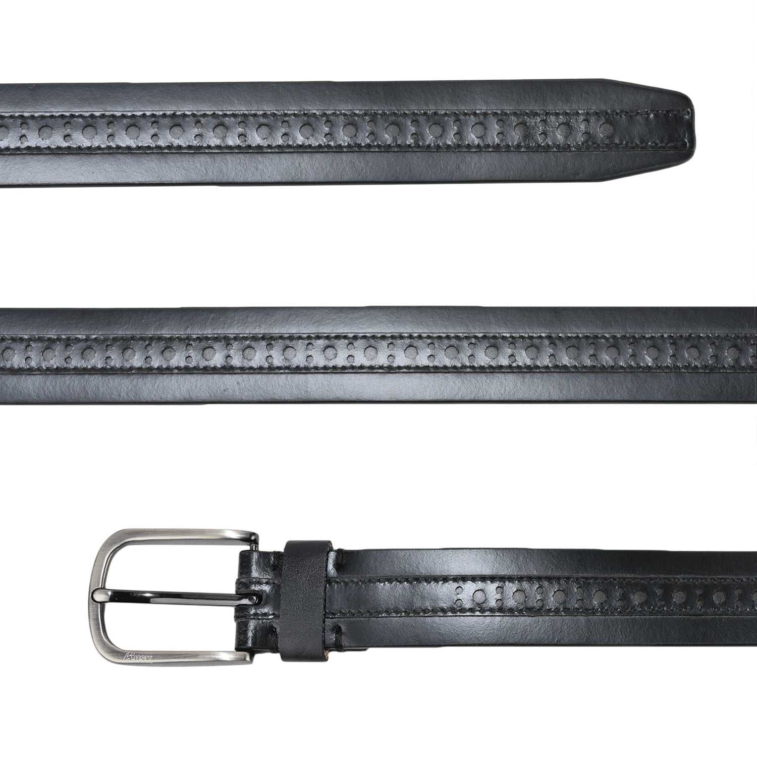 Men��������s Leather Belt with Metallic Buckle, Durable Leather, Modern Design, Ideal for Casual and Formal Settings