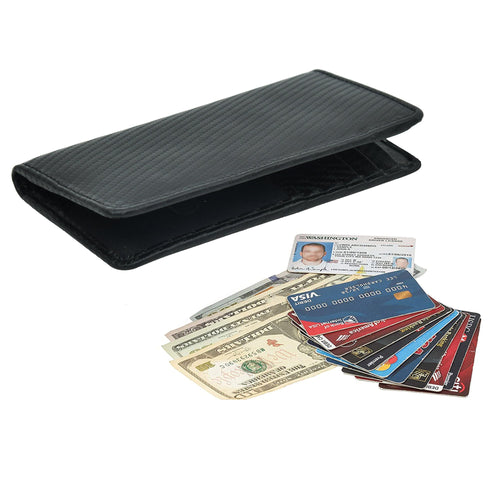 RFID Blocking Minimalist Bifold Leather Long Wallet for Men