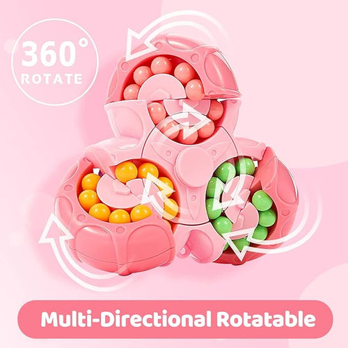 2-in-1 Triangle Rotating Puzzle & Spinner Magic Bean Fingertip Toy