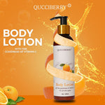 Qucciberry Vitamin C Body Lotion �������� Nourishes, Hydrates, Brightens Skin, Evens Skin Tone, Free of Sulphates & Parabens, Natural Ingredients