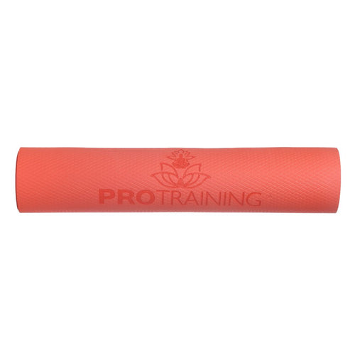 ProTraining Yoga Mat for Fitness, Workout and Meditation, Comfortable Stretching Mat for Daily Use, Anti-Slip and Lightweight Yoga Mat for Men & Women (Red - 6 mm)
