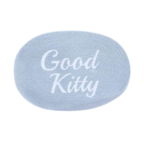 Qucciberry Cotton Suit Door Mat �������� Good Kitty Print, High-Quality Cotton, Super-Soft, Absorbent, Durable, Washable, Perfect for Bathroom or Living Room