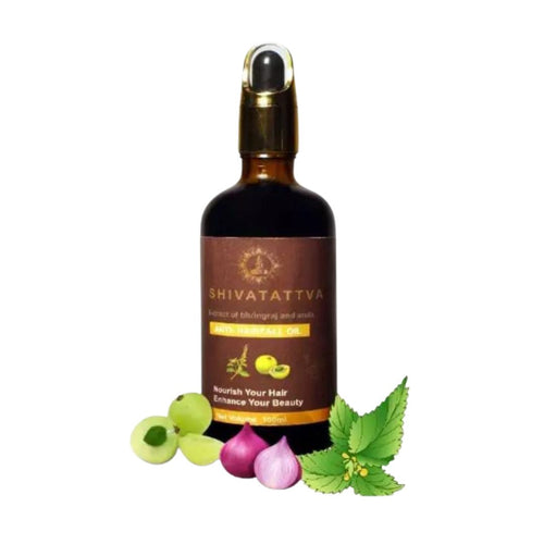 Shivatattva Anti-Hair Fall Oil, Bhringraj & Amla-Infused Hair Oil for Hair Growth, Scalp Nourishment & Strengthening, Ideal for Reducing Hair Fall & Promoting Vitality