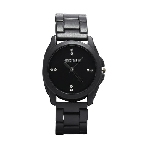 Black Metal Watch �������� Bold Matte Finish, Analog Display, Perfect for Weddings or Casual Wear, Black