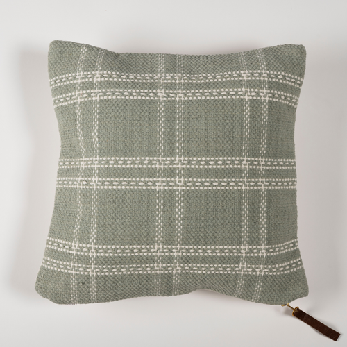 Pastel Plaid Cotton Cushion Cover with Zipper Closure | Soft Cushion Cover for Sofa or Bed