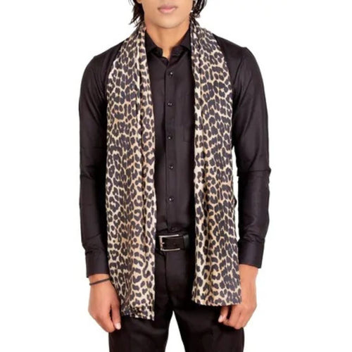 Leopard Print Scarf �������� Viscose Fabric, Unisex, Stylish and Lightweight, Perfect for Any Occasion