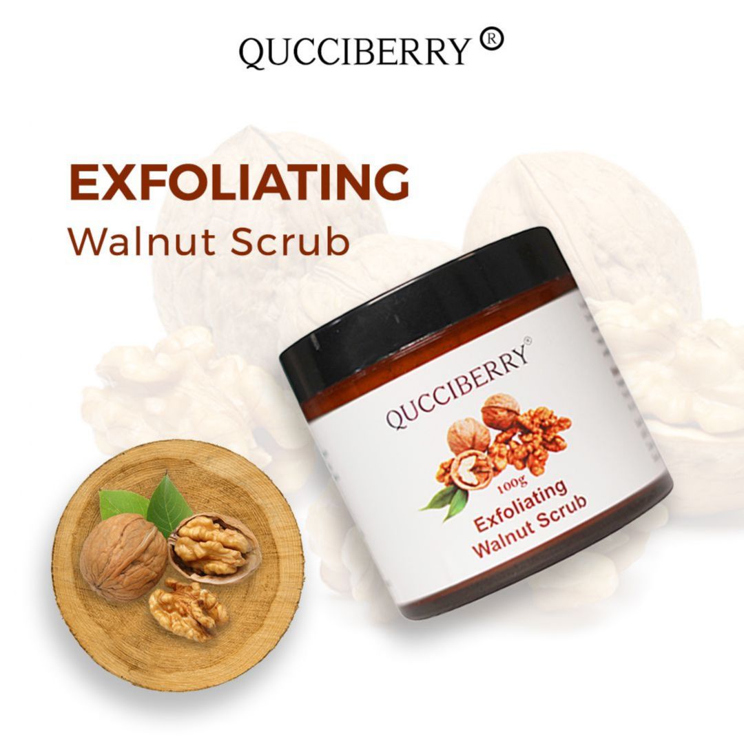 Qucciberry Coffee Scrub �������� Exfoliates Dead Skin, Restores Natural Glow, Prevents Cellulitis, Nourishes Skin, Made with Walnut Extract & Coffee Beans