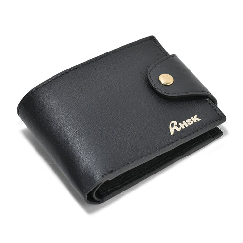 Fairfield Leather Men��������s Wallet, Stylish Black Leather, Compact and Durable, Ideal for Daily Carry (Black)