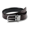 Men��������s Black & Brown Solid Reversible Leather Belt, Premium Leather, Versatile Design, Perfect for All Occasions (Black/Brown)
