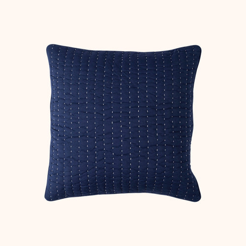 Quilted Cushion Cover �������� Hand-Quilted with Soft Cotton, Cotton Backing, Stylish and Durable, Features Cotton Closure Ties for Easy Use, Pairs Perfectly with Reversible Quilts for Added Comfort, Ideal for Bedrooms and Living Rooms (Set of 2)