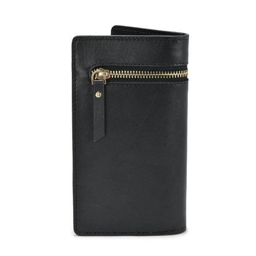 Paradise Grain Leather Wallet, Premium Black Leather, Practical and Stylish, Ideal for Everyday Use (Black)