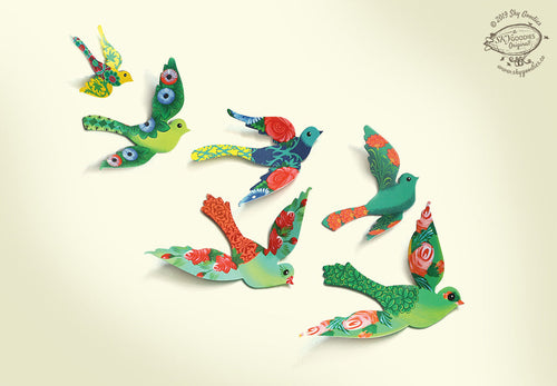 Birds Gift D����cor, Lightweight, Decorative Accent, Party D����cor, Ideal for Celebrations, Enhances Lighting Ambiance (Set of 24)