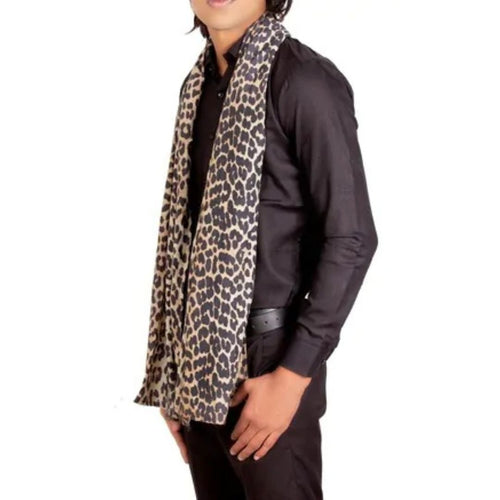 Leopard Print Scarf �������� Viscose Fabric, Unisex, Stylish and Lightweight, Perfect for Any Occasion