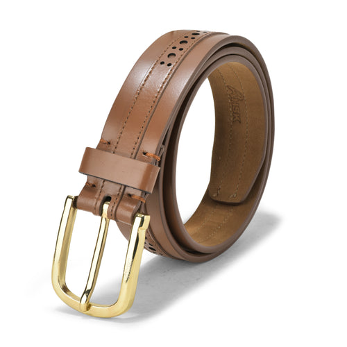 Men��������s Leather Belt with Metallic Buckle, Elegant Leather Design, Perfect for Daily Wear and Special Occasions