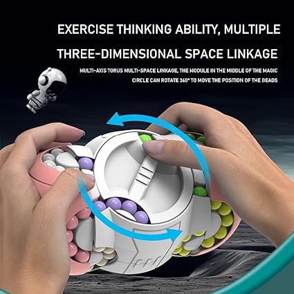 UFO Design Eight-Sided Rotating Magic Bean Fingertip Toy