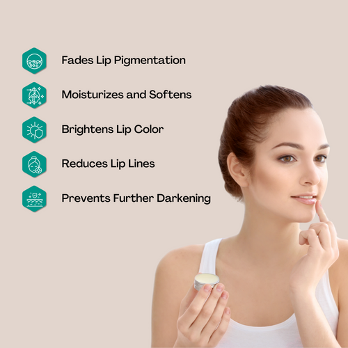 Organic Lip Lightening Cream with Natural Ingredients | Hydrating & Brightening Lip Balm for Dark Lips �������� 10g