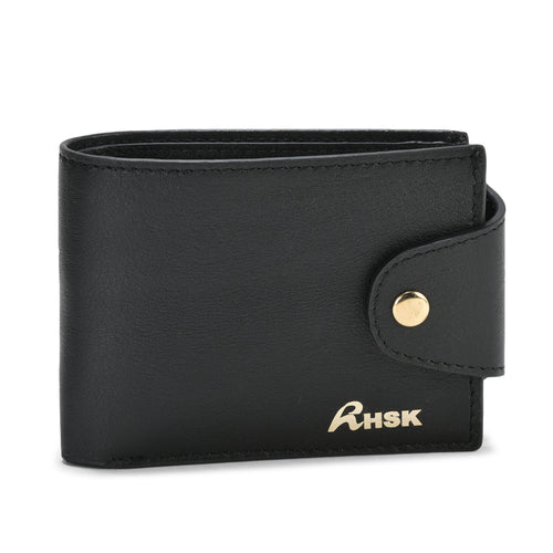 Fairfield Leather Men��������s Wallet, Stylish Black Leather, Compact and Durable, Ideal for Daily Carry (Black)