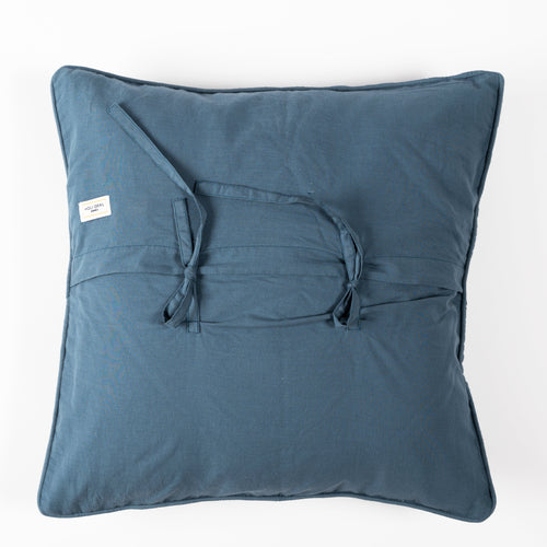 Quilted Cushion Cover �������� Hand-Quilted with Soft Cotton, Cotton Backing, Stylish and Durable, Features Cotton Closure Ties for Easy Use, Pairs Perfectly with Reversible Quilts for Added Comfort, Ideal for Bedrooms and Living Rooms (Set of 2)