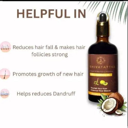 Shivatattva Anti-Hair Fall Oil, Bhringraj & Amla-Infused Hair Oil for Hair Growth, Scalp Nourishment & Strengthening, Ideal for Reducing Hair Fall & Promoting Vitality