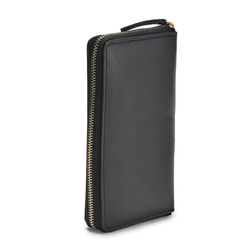 Kitty Grain Leather Wallet, High-Quality Black Leather, Compact and Practical, Perfect for Men��������s Essentials (Black)