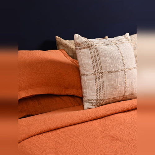 Cityscape Matelass���� Bedcover Made from Organic Cotton, Features a Smooth Feel with Subtle Loft and Breathable. Comes with 2 Pillow Shams, Elegant, Lightweight, Soft, Perfect for Year-Round Comfort and Relaxation (1 Bedcover + 2 Pillow Shams)