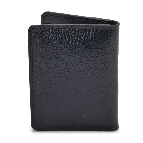 Plush Grain Card Holder, Sleek Blue Leather, Slim Design, Perfect for Card Storage and Daily Carry (Blue)