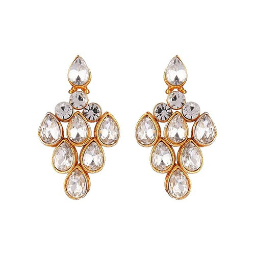 Luxurious Gold-Plated Kundan Choker Necklace Set, Maang Tikka and Earrings, Traditional Indian Wedding Jewelry (Set of 2)