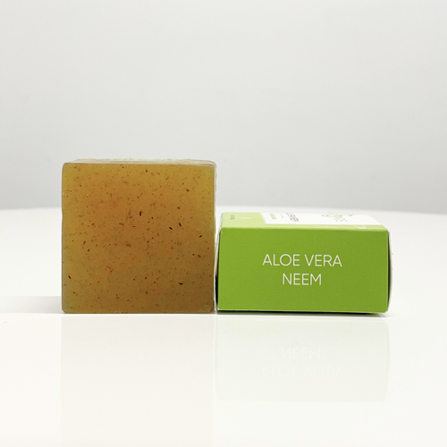 Handcrafted Natural Aloe Vera & Neem Soap for Skin Soothing | Aloe Vera Neem Soap - Nourishing, Cleansing & Rejuvenating