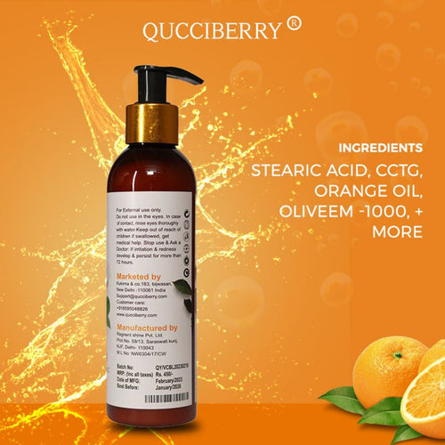 Qucciberry Vitamin C Body Lotion �������� Nourishes, Hydrates, Brightens Skin, Evens Skin Tone, Free of Sulphates & Parabens, Natural Ingredients