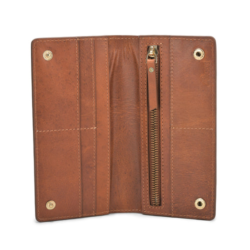 Versatile Grain Leather Wallet, Elegant Tan Brown Leather, Sleek Design, Perfect for Men��������s Daily Essentials (Tan Brown)