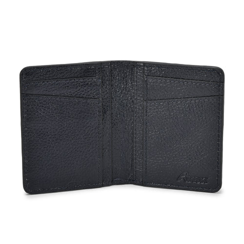 Plush Grain Card Holder, Sleek Blue Leather, Slim Design, Perfect for Card Storage and Daily Carry (Blue)