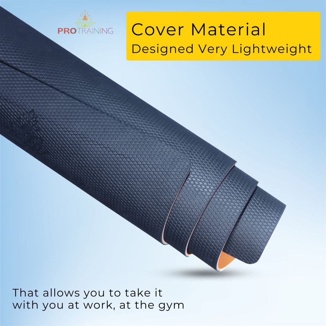 ProTraining Yoga Mat for Fitness, Workout and Meditation, Comfortable Stretching Mat for Daily Use, Anti-Slip and Lightweight Yoga Mat for Men & Women (Black - 6 mm)