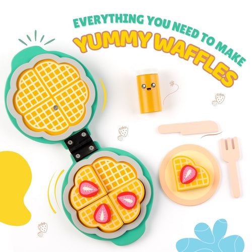 Cots and Cuddles Premium Quality Wooden Waffle Maker Toy for Kids