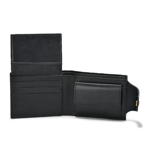 Fairfield Leather Men��������s Wallet, Stylish Black Leather, Compact and Durable, Ideal for Daily Carry (Black)