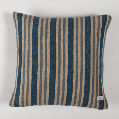 Farmhouse Blue Stripe Cushion Cover �������� Weather-Resistant, Durable, UV-Resistant, Quick-Drying, Stylish, Versatile for Indoor/Outdoor Use, Offers Long-Lasting Strength with Rustic Countryside Charm, Perfect for Sofas, Chairs, and Patios (Set of 2)