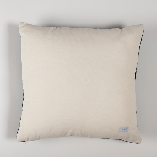 Royal Blue Cotton Cushion Cover with Zipper Closure | Handwoven Cushion Cover for Sofa or Bed