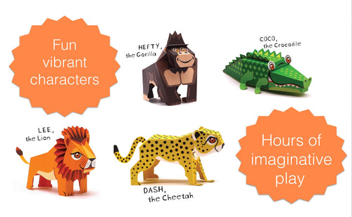 DIY Mini Animal, Fun Craft Kit, Ideal for Kids' D����cor, Creative DIY Project  (BOX SET 2 - Set of 6 )
