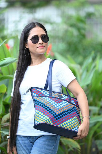 Colorful Oasis Tote (Blue 2)